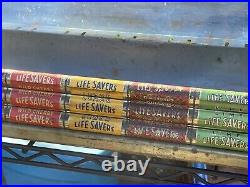 Vintage Large LIFE SAVERS Candy 3-Tier 10-Slot Tin Advertising Store Display