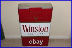 Vintage Large Metal Store Display WINSTON CIGARETTE Filters Pack Sign