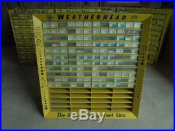 Vintage Large Weatherhead Tool Parts Bin Cabinet Advertising Display Hardware
