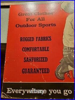 Vintage Lee Jeans/Clothing Cardboard Countertop Display Advertising Sign 27