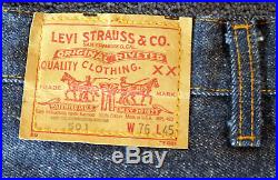 Vintage Levi's 501 XX W76L45 madeUSA Store display banner jeans