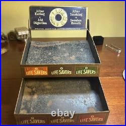 Vintage Life Savers Candy Sign Store Display Rack 1930's Country Store Flavors