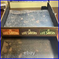 Vintage Life Savers Candy Sign Store Display Rack 1930's Country Store Flavors