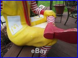 Vintage Life Size Ronald McDonald Sitting Advertising Store Display Statue Rare