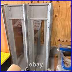 Vintage Lighted Aluminum Display Mega tower Case With 3 Clear Stands & Key