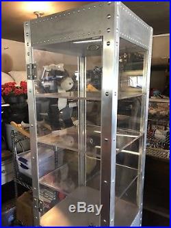 Vintage Locking Oakley Sunglass Display Case Aluminum 6' Tall 16Deep and Wide