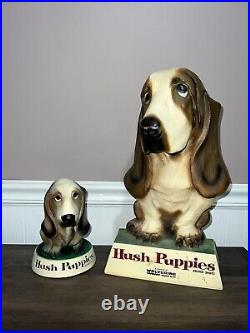 Vintage Lot Of 2 Hush Puppies Shoes Counter Store Displays Basset Hound Dog