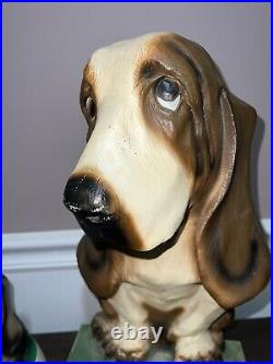 Vintage Lot Of 2 Hush Puppies Shoes Counter Store Displays Basset Hound Dog