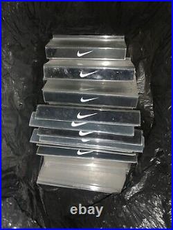 Vintage Lot of 12 Clear Nike Slat Wall Display Shoe Shelves 90s Style Sneakers
