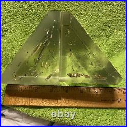 Vintage Lucite Acrylic Rare Advertising Movado Watch Bookends
