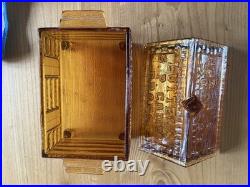 Vintage Lutteds S P Cough Drops Log Cabin General Store Display Amber Glass