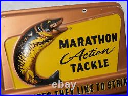 Vintage MARATHON BAIT Co. STORE DISPLAY Lures 3D WASAU WI Action Tackle