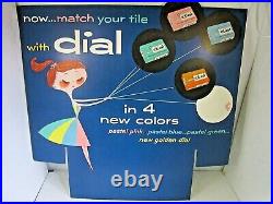 Vintage MCM Dial Soap Match Your Tile In 4 New Colors Cardboard Store Display