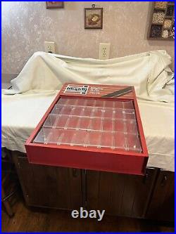 Vintage MIGHTY Auto Parts Display Case wall mount Metal and Plastic