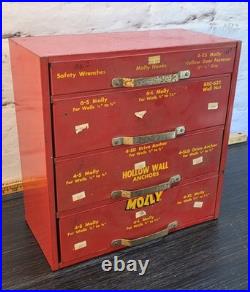 Vintage MOLLY Hardware Advertising Cabinet General Store Counter Display Sign