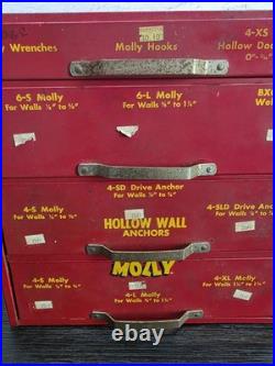 Vintage MOLLY Hardware Advertising Cabinet General Store Counter Display Sign