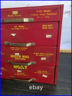 Vintage MOLLY Hardware Advertising Cabinet General Store Counter Display Sign