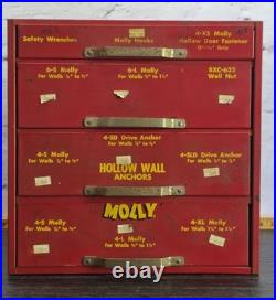 Vintage MOLLY Hardware Advertising Cabinet General Store Counter Display Sign