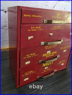 Vintage MOLLY Hardware Advertising Cabinet General Store Counter Display Sign