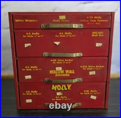 Vintage MOLLY Hardware Advertising Cabinet General Store Counter Display Sign