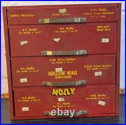 Vintage MOLLY Hardware Advertising Cabinet General Store Counter Display Sign