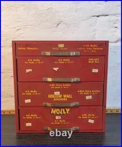 Vintage MOLLY Hardware Advertising Cabinet General Store Counter Display Sign