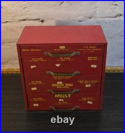 Vintage MOLLY Hardware Advertising Cabinet General Store Counter Display Sign Vintage MOLLY Hardware Advertising Cabinet General Store Counter Display Sign