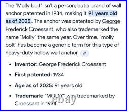 Vintage MOLLY Hardware Advertising Cabinet General Store Counter Display Sign