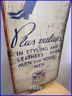 Vintage MONARCH SHOES Retail Display Standee Advertising Art Deco Design Sign