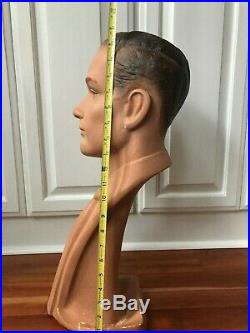 Vintage Male Mannequin Head/ Store Display 40's To 60's