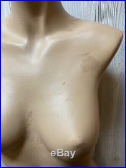 Vintage Mannequin Head Bust Chest Dress Form- Store Display
