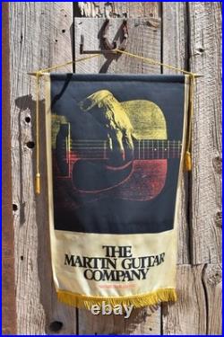Vintage Martin Guitar Company Advertising Banner Dealer Advertising Sign