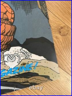 Vintage Marvel Fantastic Four Plastic 2 Sided Poster Store Display Mignola 1990s