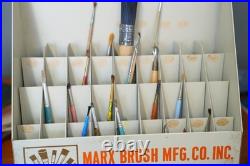 Vintage Marx Paint Brush Store Counter Display Case Antique Metal Cabinet
