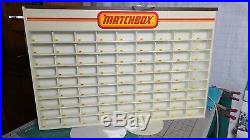 Vintage Matchbox Dealer Store Display Case Numbered 1 to 75 Holds 81 Model Cars