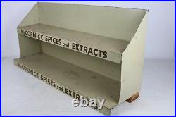 Vintage McCormick's Spices and Extracts Metal Advertising Store Shelf Display