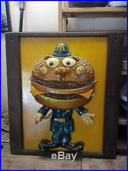 Vintage McDonald's RARE Officer Big Mac Statue Figure Store Display