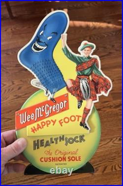 Vintage Mcgregor Happy Foot Socks Store Display RARE
