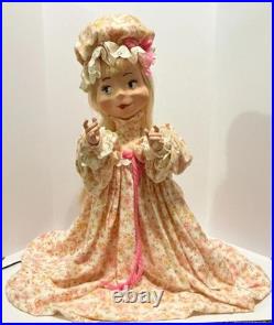 Vintage Mechanical Animatronic Store Display Doll Hand Painted Face Adorable 28
