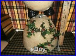 Vintage Mechanical Christmas Store Display SNOWMAN Animated Works 32 in. Tall