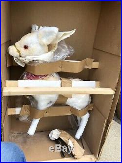 Vintage Mechanical Light Up Plush 24 Rudolph Christmas Store Display In Box