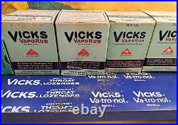 Vintage Metal Advertising Vicks Store Display, Old Stock Boxes, Movie Prop