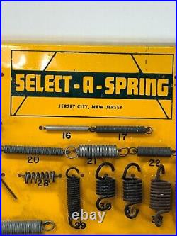 Vintage Metal Automotive Hardware Store Select-A-Spring Metal Display 19 x 22