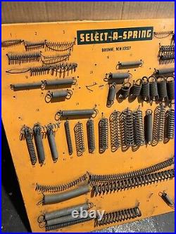 Vintage Metal Automotive Hardware Store Select-A-Spring Metal Display 19 x 22