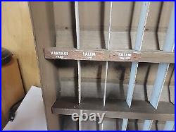 Vintage Metal Cigarette Display Case Winston Salem Sign Shelf Display