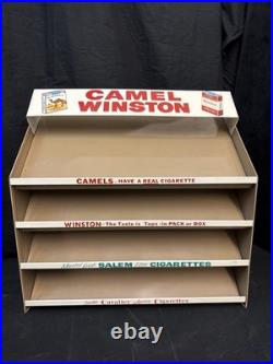Vintage Metal Cigarette Store Display Rack Camel Winston Salem Cavalier Branded