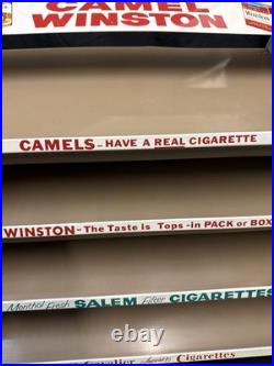 Vintage Metal Cigarette Store Display Rack Camel Winston Salem Cavalier Branded