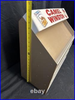 Vintage Metal Cigarette Store Display Rack Camel Winston Salem Cavalier Branded