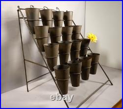 Vintage Metal Cut Flower Bouquet Counter Top Display