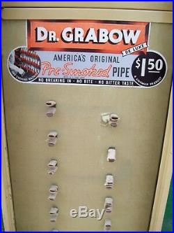 Vintage Metal DR. GRABOW Tobacco pipe Advertising STORE DISPLAY two sided
